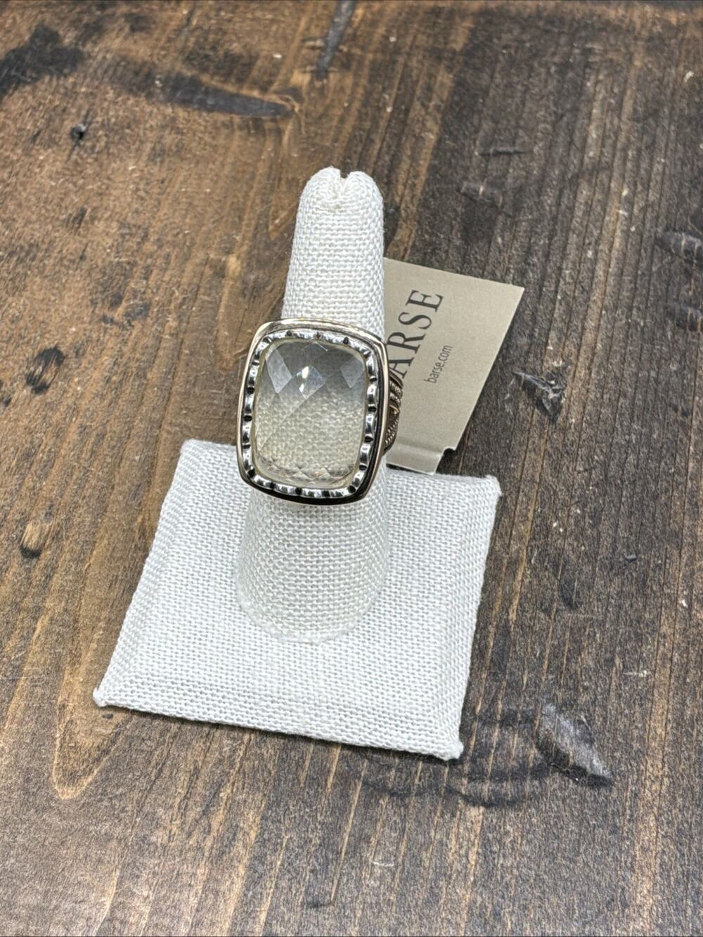 Barse Cocktail Ring- Lemon Quartz- Bronze- Sterling Silver-8-NWT